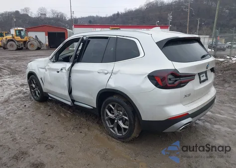 2022 BMW X3 xDrive30I из США, поврежденный, VIN 5UX53DP05N9M26195